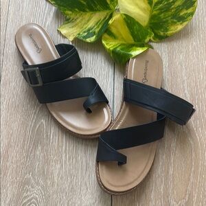 BareTraps Dark Blue Strappy Sandals